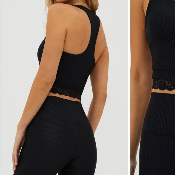 Beach Riot lease trim mini ribbed crop bra XS - Picture 3 of 4